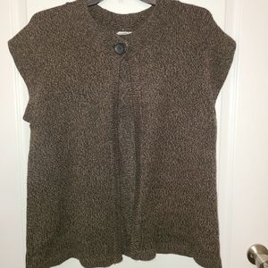 Plus-Size Single Button Sweater Vest